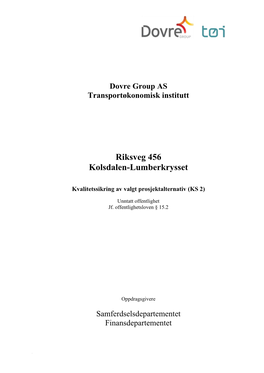 Riksveg 456 Kolsdalen-Lumberkrysset