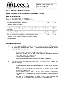 Bus Services Scrutiny Session 2 20