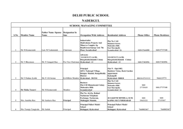 Delhi Public School Nadergul School Managing Committee