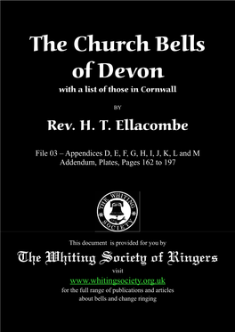 The Church Bells of Devon with a List of Those in Cornwall