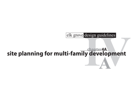 Site Planning for Multi-Family Development IVA Site Planning for Multi-Family Developmentchapterfoura