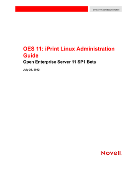 OES 11 SP1: Iprint Linux Administration Guide About This Guide