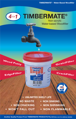 TIMBERMATE® - Water-Based Woodfiller