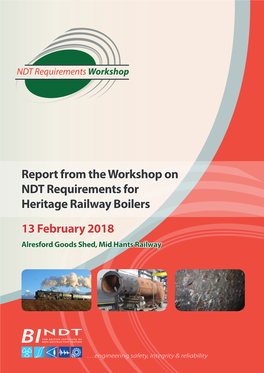 Report from the Workshop on NDT Requirements for Heritage Railway