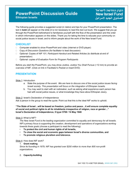 Powerpoint Discussion Guide Ethiopian Israelis