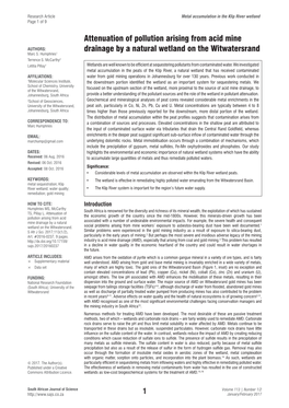 Attenuation of Pollution Arising from Acid Mine Drainage by a Natural