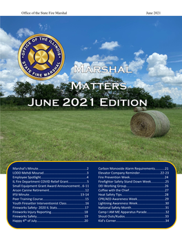 Office of the State Fire Marshal June 2021 1