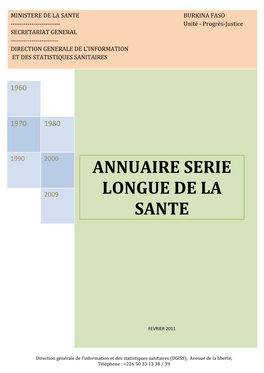 Annuaire Serie Longue De La Sante