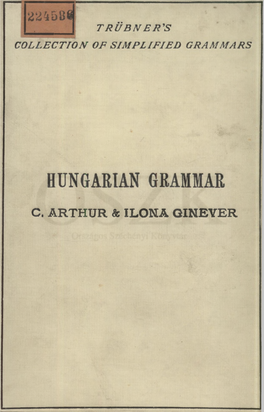 Hungarian Grammar