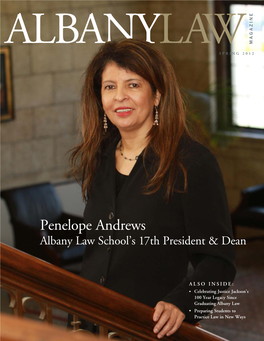 Penelope Andrews Albany Law School’S 17Th President & Dean
