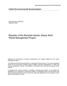 53082-001: Ebeye Solid Waste Management