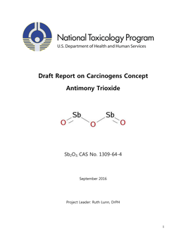 Draft Roc Concept, Antimony Trioxide; Sept. 2016