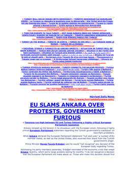 Eu Slams Ankara Over