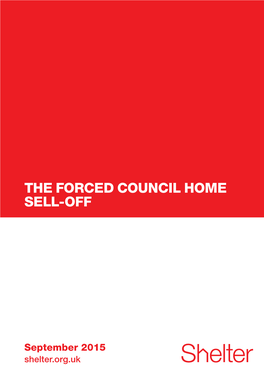 The Forced Council Home Sell-Off