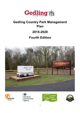 Gedling Country Park Management Plan 2015-2020 Fourth Edition