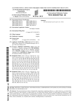 WO 2018/037361 Al 01 March 2018 (01.03.2018) W !P O PCT