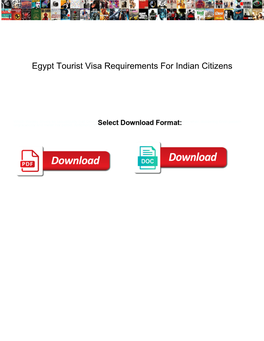 Egypt Tourist Visa Requirements for Indian Citizens