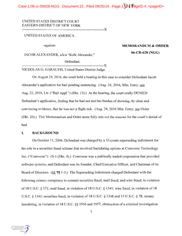 Case 1:06-Cr-00628-NGG Document 22 Filed 08/25/16 Page 1 of 6 Pageid