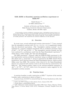 K2K (KEK to Kamioka) Neutrino-Oscillation Experiment At