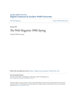 The Web Magazine 1989, Spring