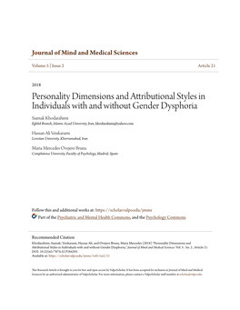 Personality Dimensions and Attributional Styles in Individuals