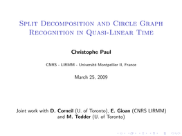 Split Decomposition and Circle Graph Recognition in Quasi-Linear Time