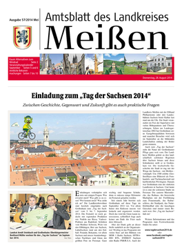 Einladung Zum „Tag Der Sachsen 2014“