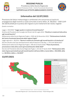 Informativa Del 13/07/2021 13/07/2021