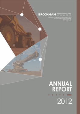 Annual Report 2012 CORPORATE INFORMATION