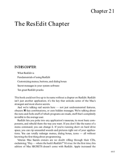 The Resedit Chapter