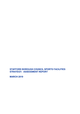 Sports Facilities Strategy: Assessment Report