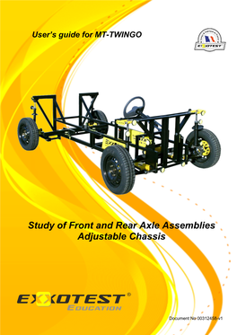 Study of Front and Rear Axle Assemblies Adjustable Chassis