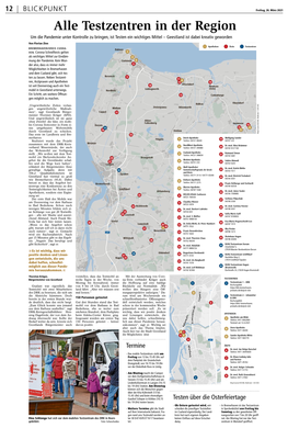 Alle Testzentren in Der Region Um Die Pandemieunterkontrolle Zu Bringen,Ist Testen Ein Wichtiges Mittel –Geestlandist Dabeikreativ Geworden