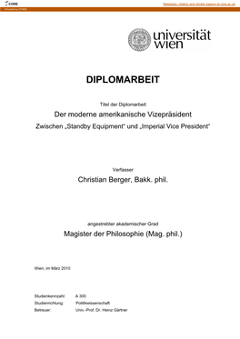 Der Vizepräsident in Verfassung Und Verfassungszusätzen