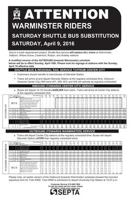 CHE Sat-Sun Sched Adjustment 16