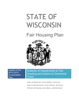 STATE of WISCONSIN Fair Housing Plan