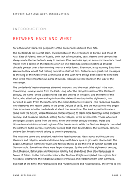 Between East and West