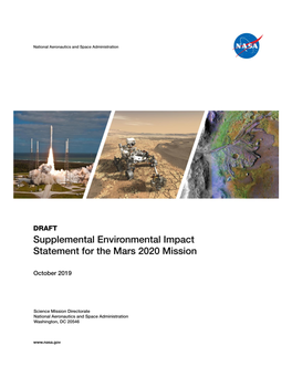 Draft Supplemental Environmental Impact Statement for the Mars 2020