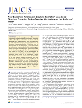 Near-Barrierless Ammonium Bisulfate