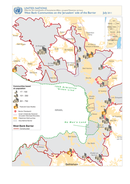 West Bank Communities on the 'Jerusalem'