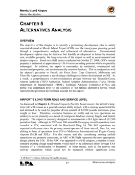 Chapter Alternatives Analysis