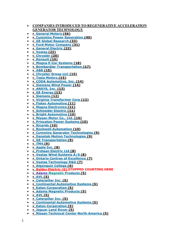 Companies Introduced to Regenerative Acceleration
