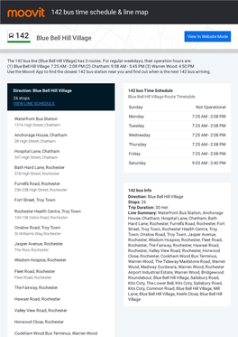 142 Bus Time Schedule & Line Route