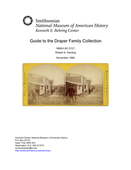 Guide to the Draper Family Collection