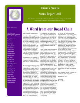 A Word from Our Board Chair