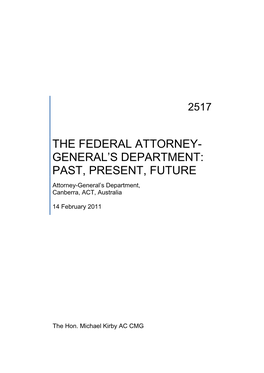 The Federal Attorney-General's