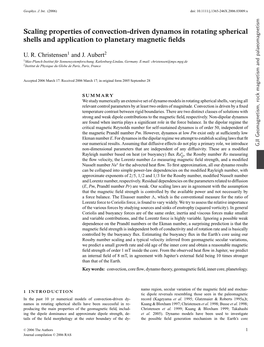 Scaling Properties of Convection-Driven Dynamos in Rotating Spherical Shells and Application to Planetary Magnetic Fields