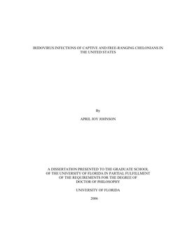 Iridovirus Infections of Captive and Free-Ranging Chelonians in the United States