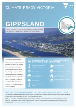 Climate-Ready Victoria: Gippsland, November 2015