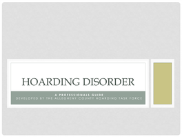 Hoarding Disorder